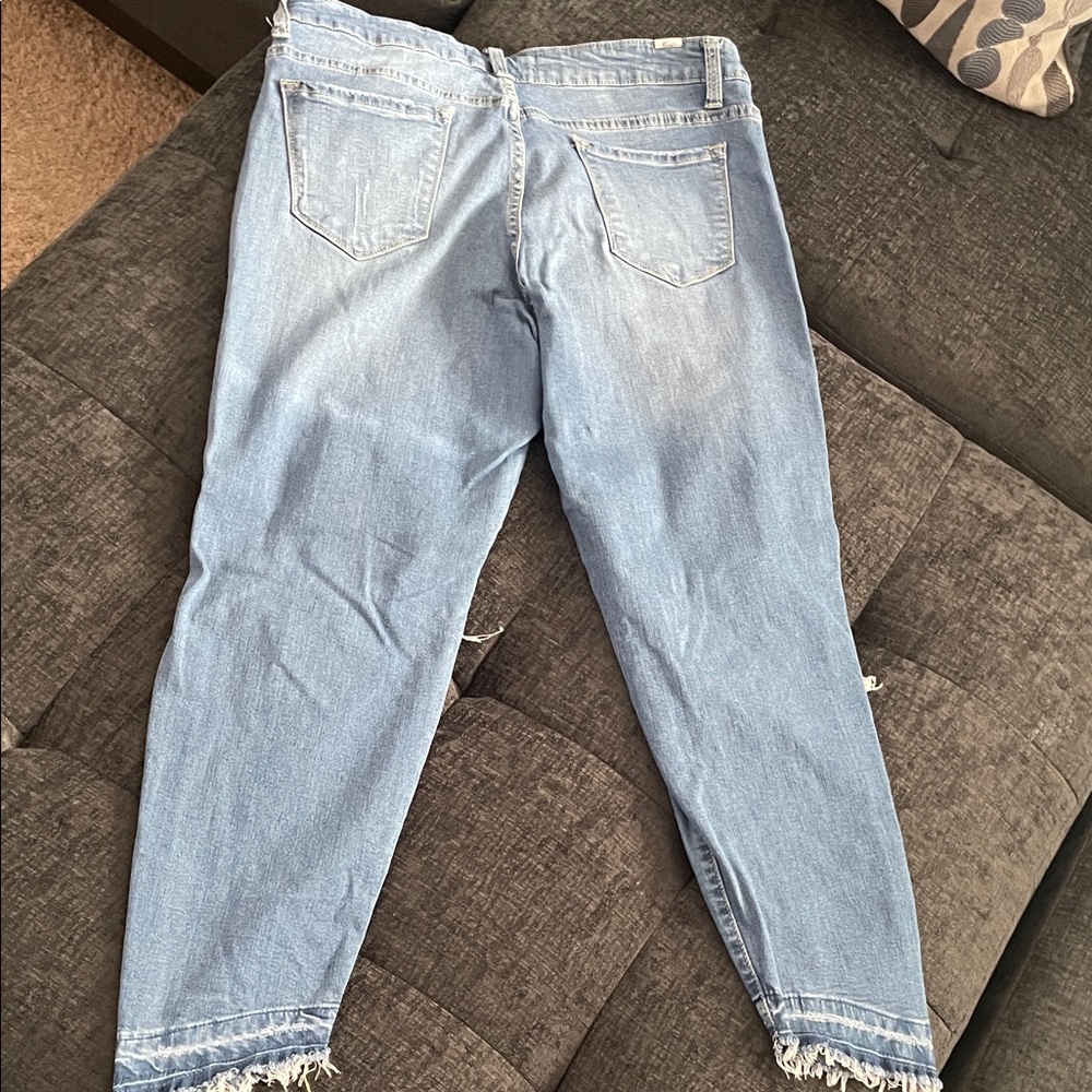 KanCan Light Blue Ripped Skinny Jeans - Picture 2 of 4